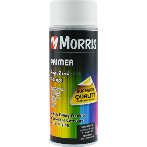 Morris Σπρέι Αστάρι Primer Ακρυλικό Λευκό 400ml