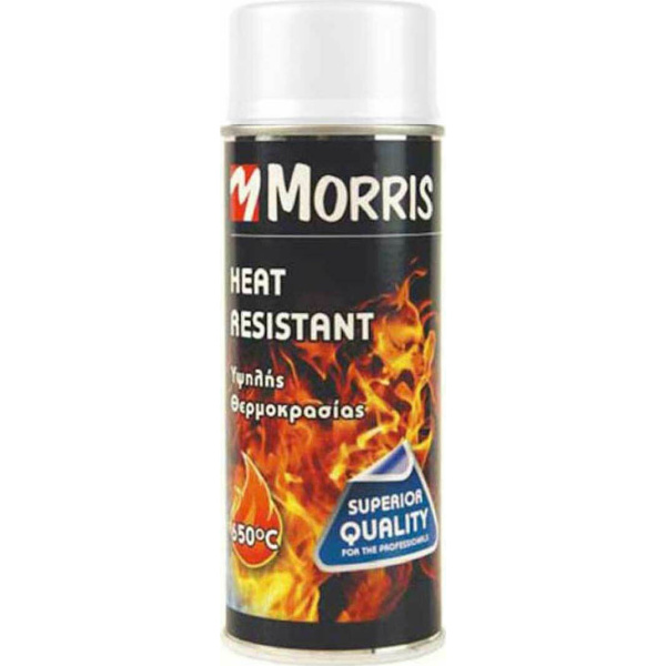 Σπρέι Morris Heat Resistant Λάκα Πυράντοχη Λευκή 400ml 33498