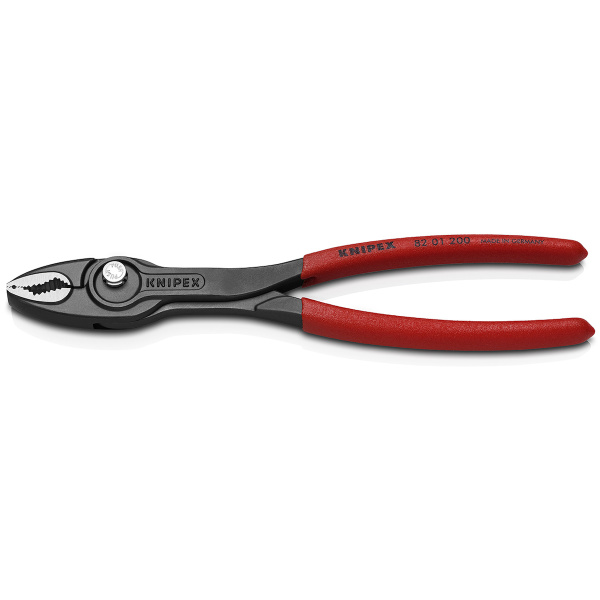 Knipex Ρυθμιζόμενη Πένσα 5 Θέσεων TwinGrip 200mm με Κουμπί Απλή Μόνωση 8201200