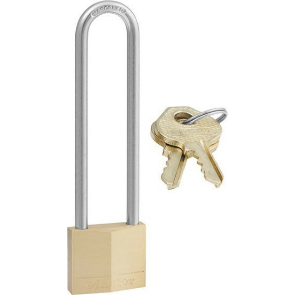 Master Lock Μπρούτζινο Λουκέτο Μακρύλαιμο με Κλειδί 30mm 130EURDLJ 1