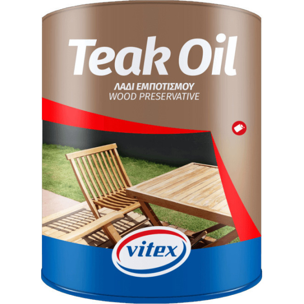 Vitex Teak Oil Πολυουρεθάνης Διαλύτου Άχρωμο Ματ 750ml