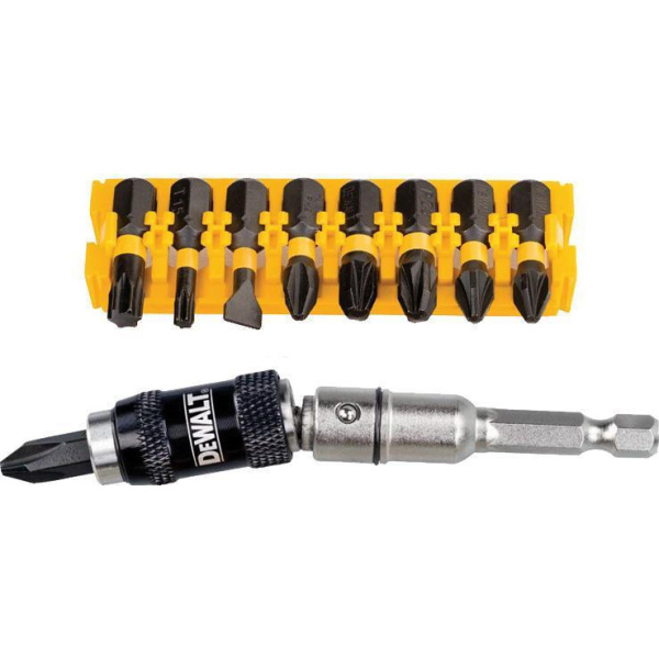 Dewalt Σέτ 10τμχ. Μύτες Torsion Αντάπτορας Σπαστός DT70578T