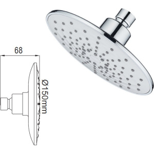 Viospiral Ellis Στρογγυλή Κεφαλή Ντουζ 15cm 06 2060S