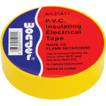 Wonder Μονωτική Ταινία Κίτρινη PVC K1ZA0 19mm x 20m Yellow