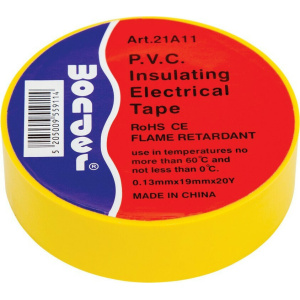 Wonder Μονωτική Ταινία Κίτρινη PVC K1ZA0 19mm x 20m Yellow