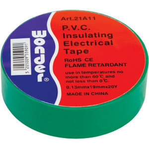 Wonder Μονωτική Ταινία Πράσινη PVC K1ZA0 19mm x 20m Green