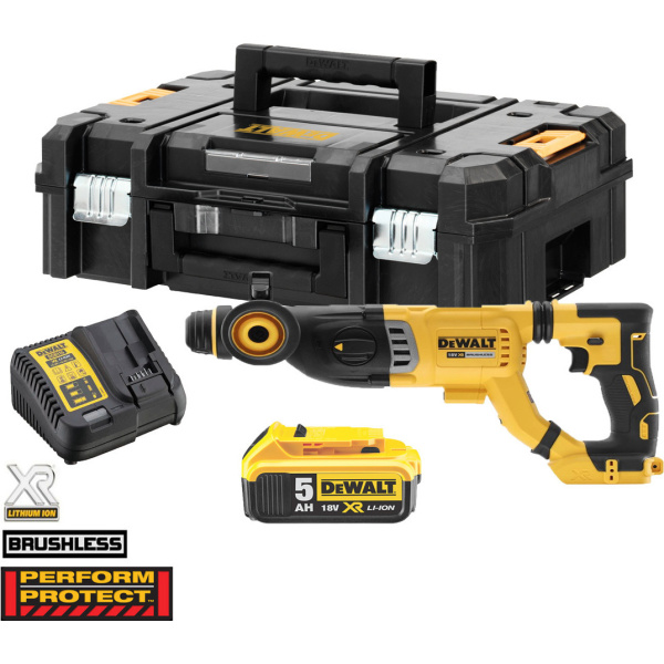 Dewalt DCH263P1 Κρουστικό Σκαπτικό Μπαταρίας 3J Brushless 18V με SDS Plus 1x5.0Ah με Βαλίτσα 3