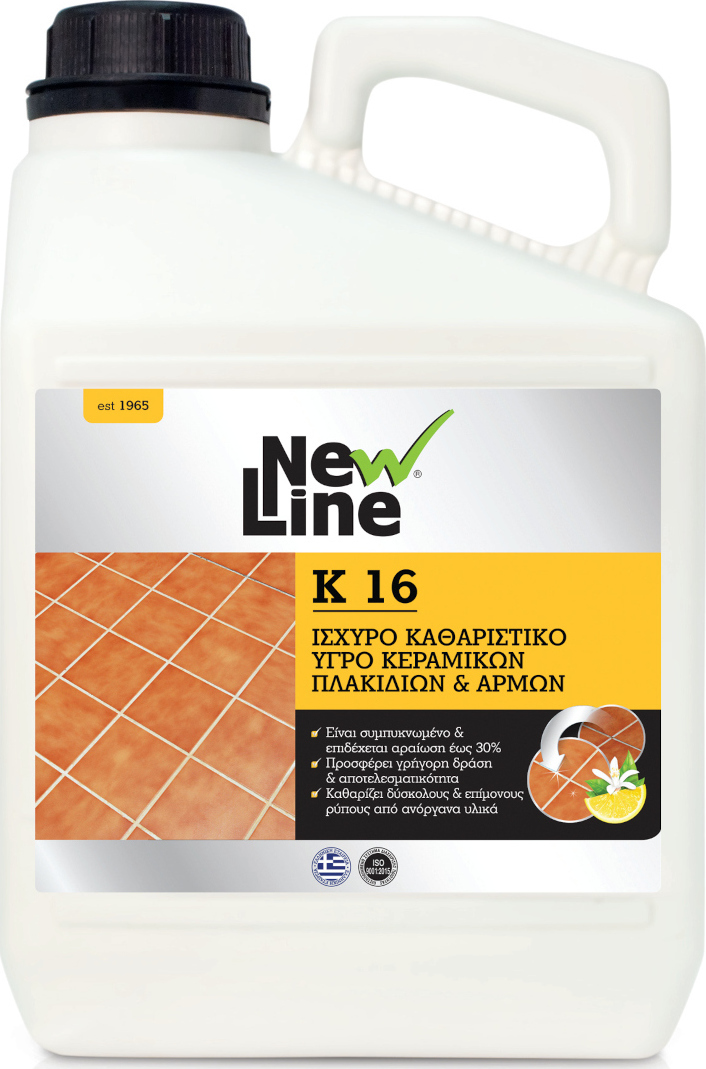 New Line Κ 16 Καθαριστικό Δαπέδων Κατάλληλο για Αρμούς & Πλακάκια 3lt 90313