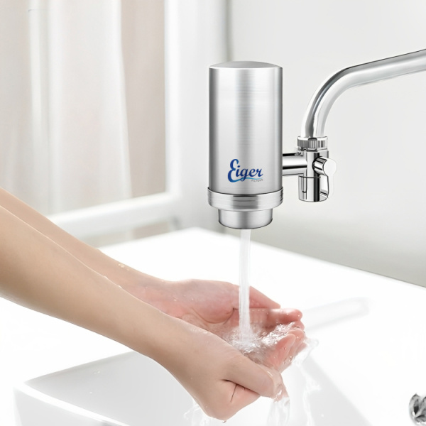 Eiger Faucet Mount Ανοξείδωτη Συσκευή Φίλτρου Νερού Βρύσης Με Φίλτρο 0.5 μm EG FF 01 2