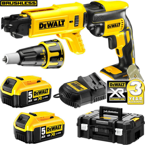 Dewalt Κατσαβίδι Γυψοσανίδας Μπαταρίας 18V 435W XR Li Ion Brushless Με 2x5Ah DCF620P2K 1