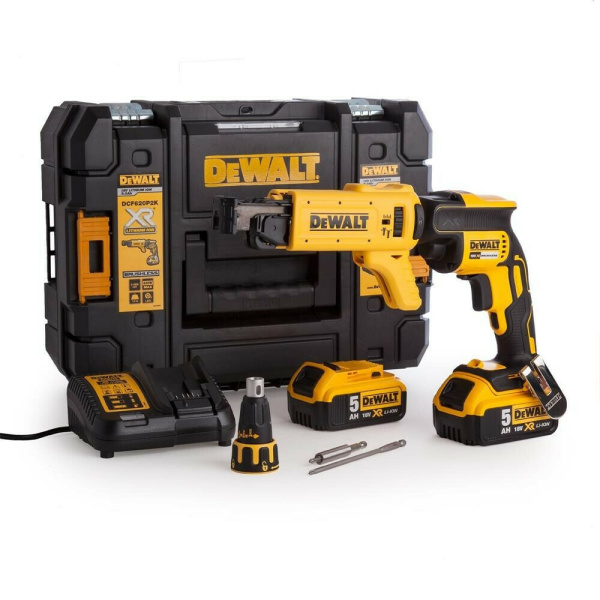 Dewalt Κατσαβίδι Γυψοσανίδας Μπαταρίας 18V 435W XR Li Ion Brushless Με 2x5Ah DCF620P2K 5