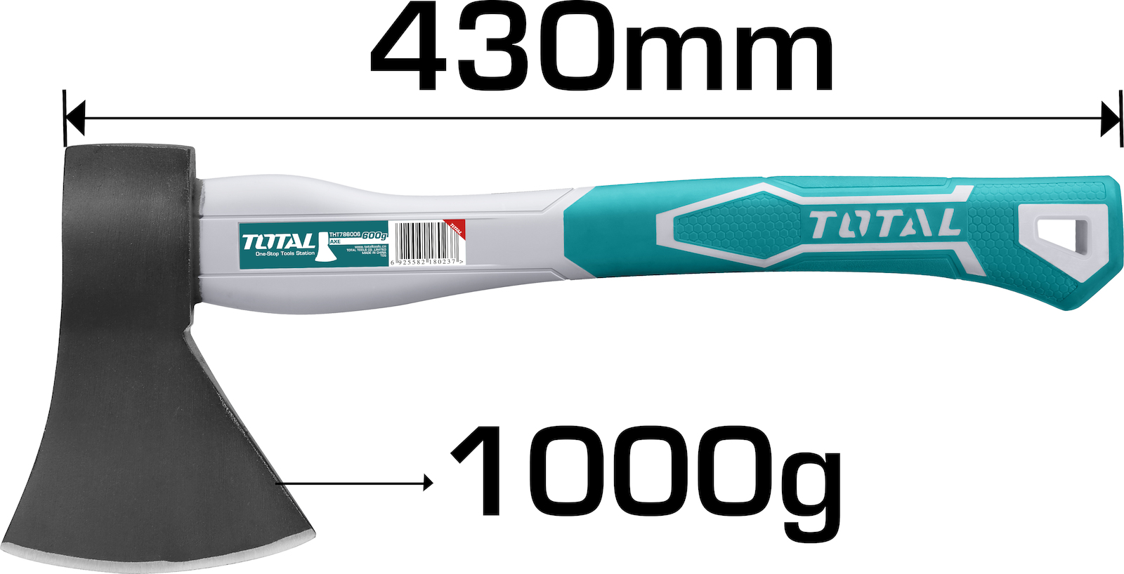 Total Τσεκούρι Με Πλαστική Λαβή 1.000gr THT7810006