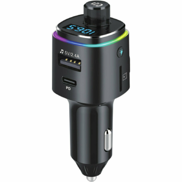 Osio Fm Transmitter και Φορτιστής με Bluetooth, Fast Charge Usb & Usb Type C, Micro Sd και Led OFT 4240BT 1