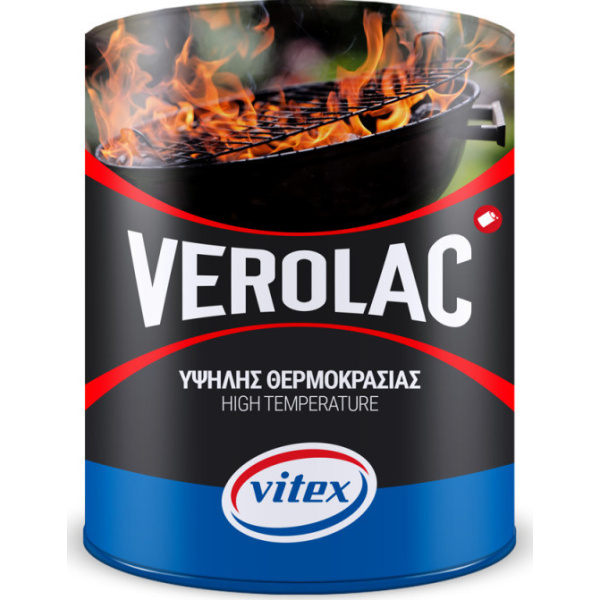 Vitex Χρώμα Υψηλής Θερμοκρασίας Verolac 300c 0.750lt Μαύρο 105221