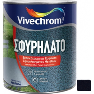 Vivechrom Βερνικόχρωμα Σφυρήλατο Μαύρο 750ml Ν124