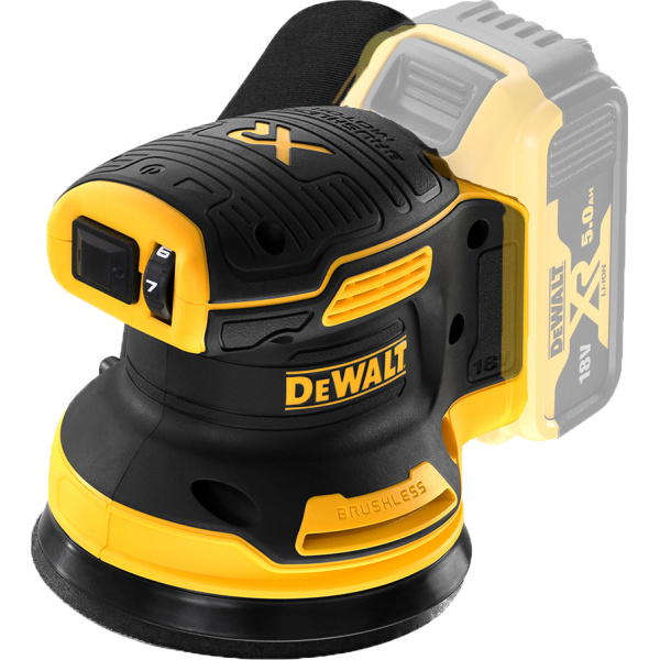 Dewalt Έκκεντρο Τριβείο 125mm Μπαταρίας 18V με Ρύθμιση Ταχύτητας Solo DCW210N