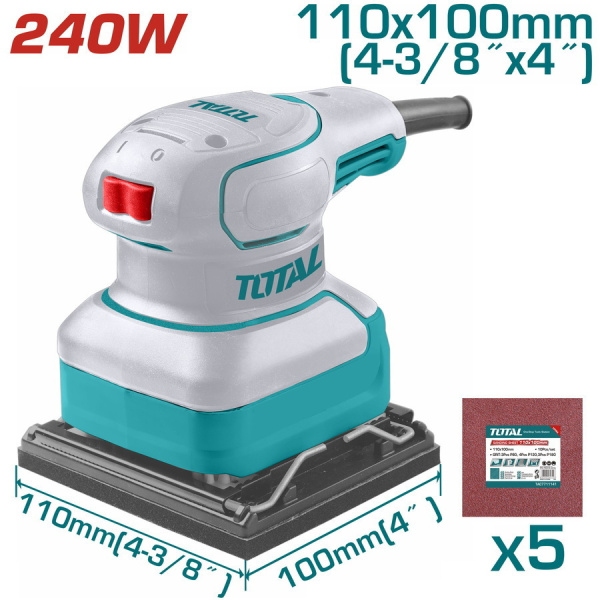 Total Επαγγελματικό Παλμικό Τριβείο Χούφτας 240W TF2241108