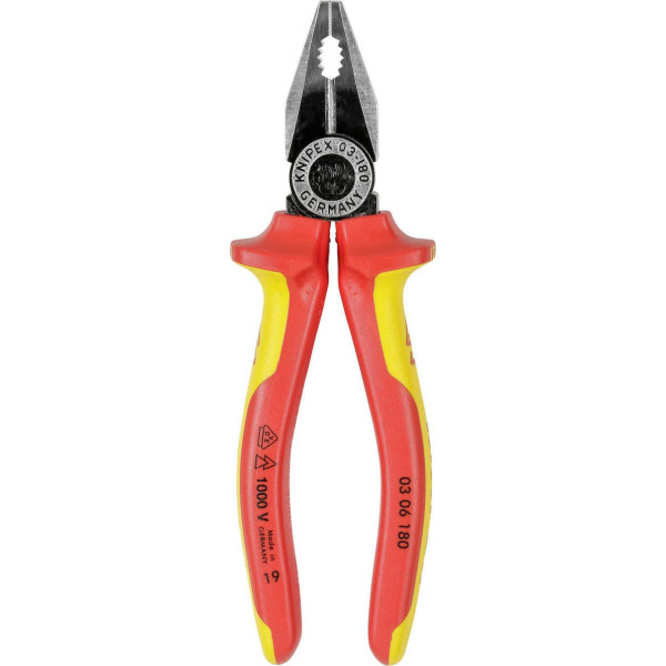 Knipex Πένσα Ίσια Ηλεκτρολόγου Μήκους 180mm 1000V 0306180 2