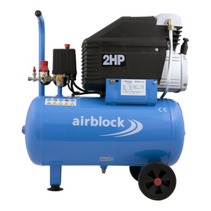 Airblock Κομπρεσέρ Αέρος με Ισχυ 2hp και Αεροφυλάκιο 24lt Μονομπλόκ WORK 24 060 095 0240